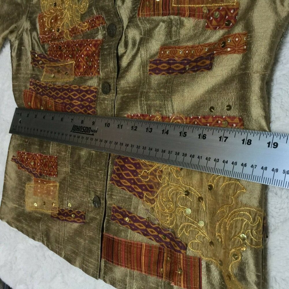 Ios Women's Small Patchwork Sequin Embellished Si… - image 6